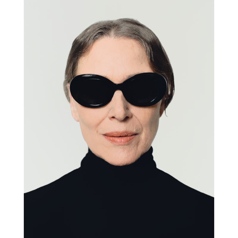 SORELL eyewear S_08N zonnebril zwart ovaal acetaat — vooraanzicht